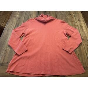 Soft Surroundings Size XL High Neck Tunic Sweater Top Blouse Ribbed Shirt